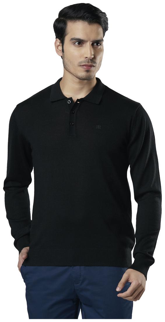 

Raymond Men Black V neck Pullover