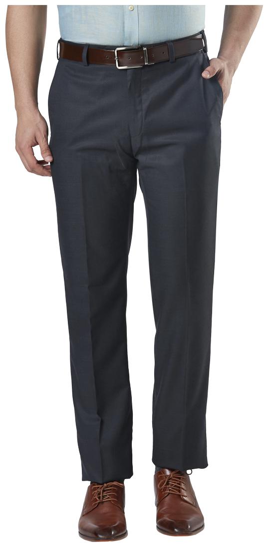 

Raymond Men Solid Regular Fit Formal Trouser - Grey