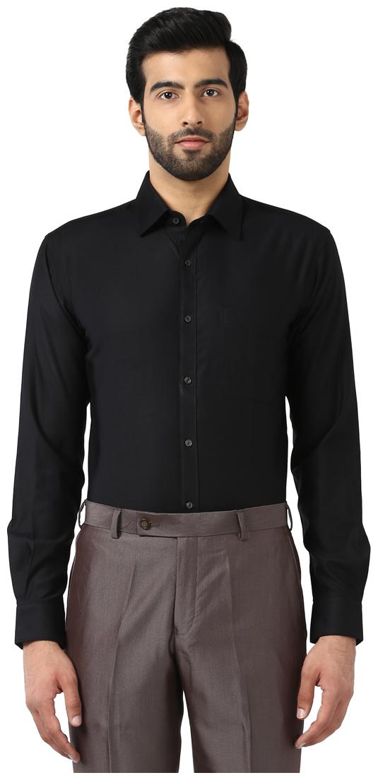 

Raymond Men Regular fit Formal Shirt - Black