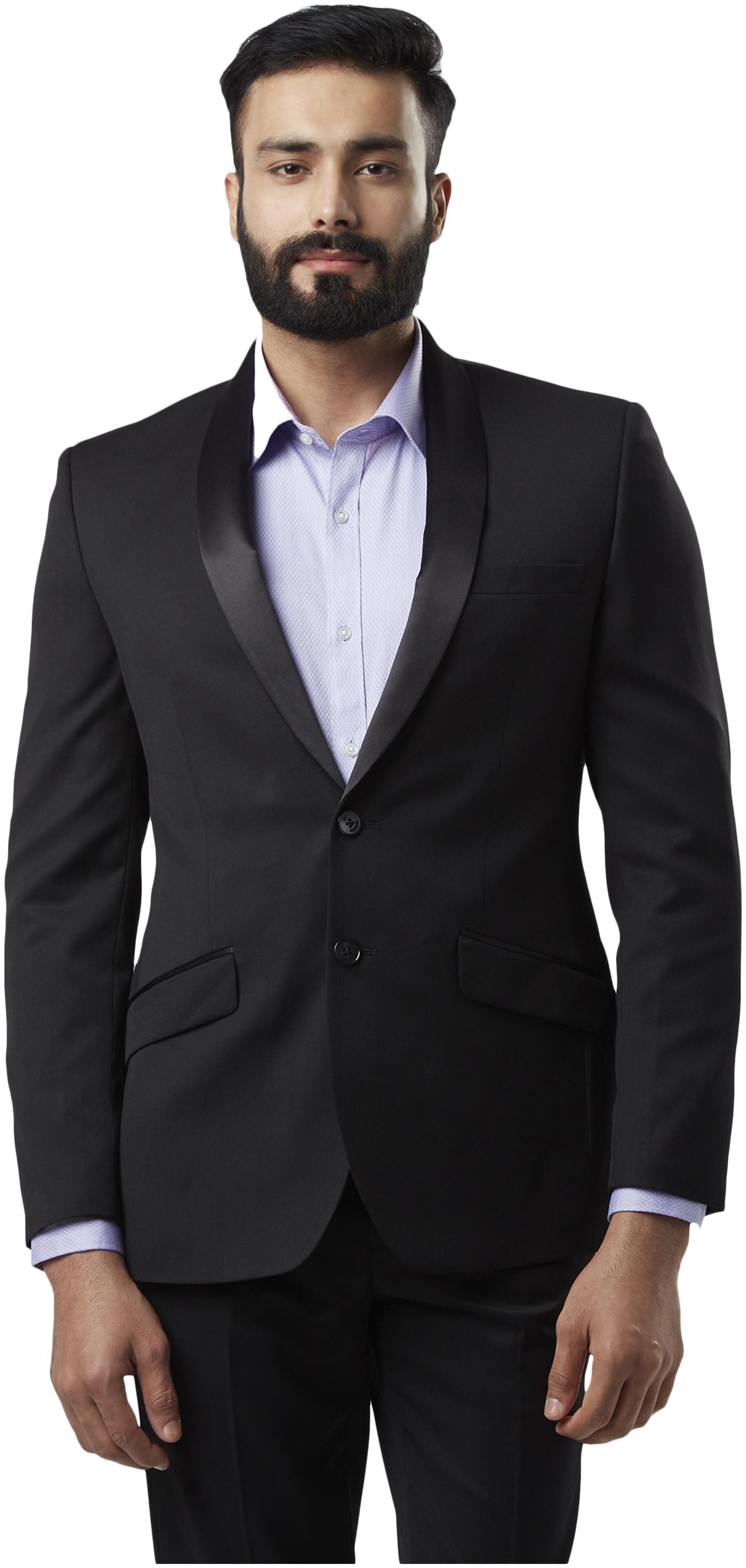 

Raymond Men Black Solid Regular fit Single Breasted Blazer
