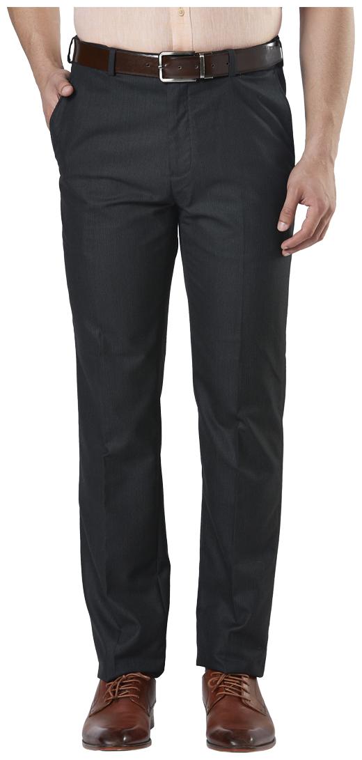 

Raymond Men Textured Regular Fit Formal Trouser - Black