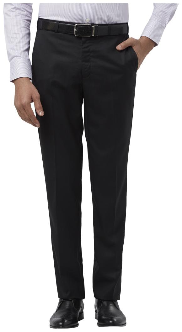 

Raymond Men Solid Regular Fit Formal Trouser - Black