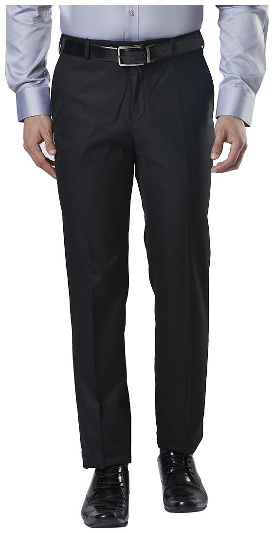 

Raymond Men Textured Slim Fit Formal Trouser - Black