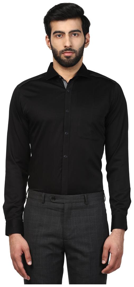 

Raymond Men Regular fit Formal Shirt - Black