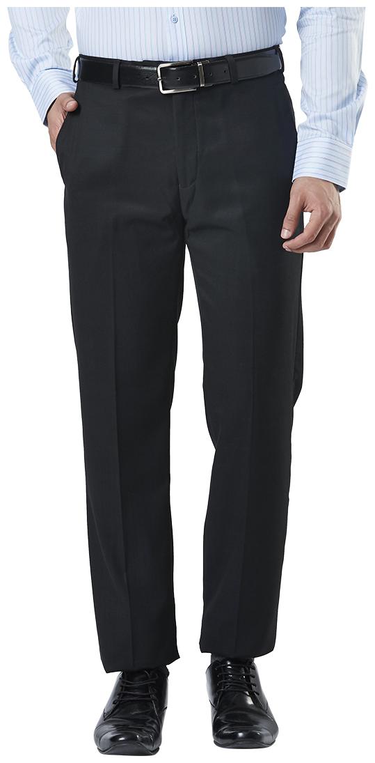 

Raymond Men Textured Regular Fit Formal Trouser - Black