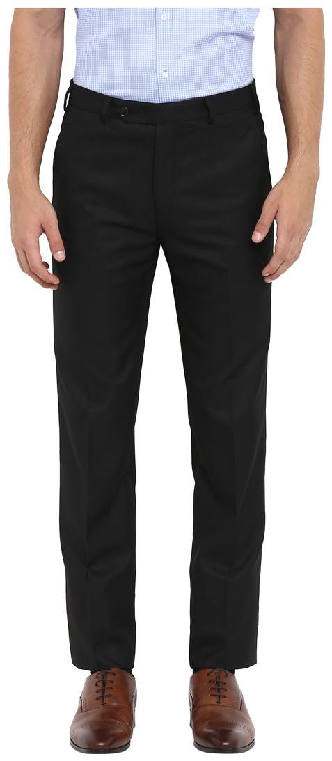 

Raymond Men Solid Regular Fit Formal Trouser - Black