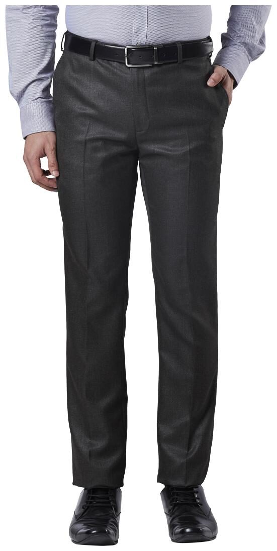 

Raymond Men Textured Slim Fit Formal Trouser - Grey