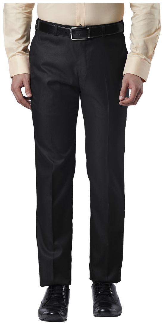 

Raymond Men Solid Slim Fit Formal Trouser - Black