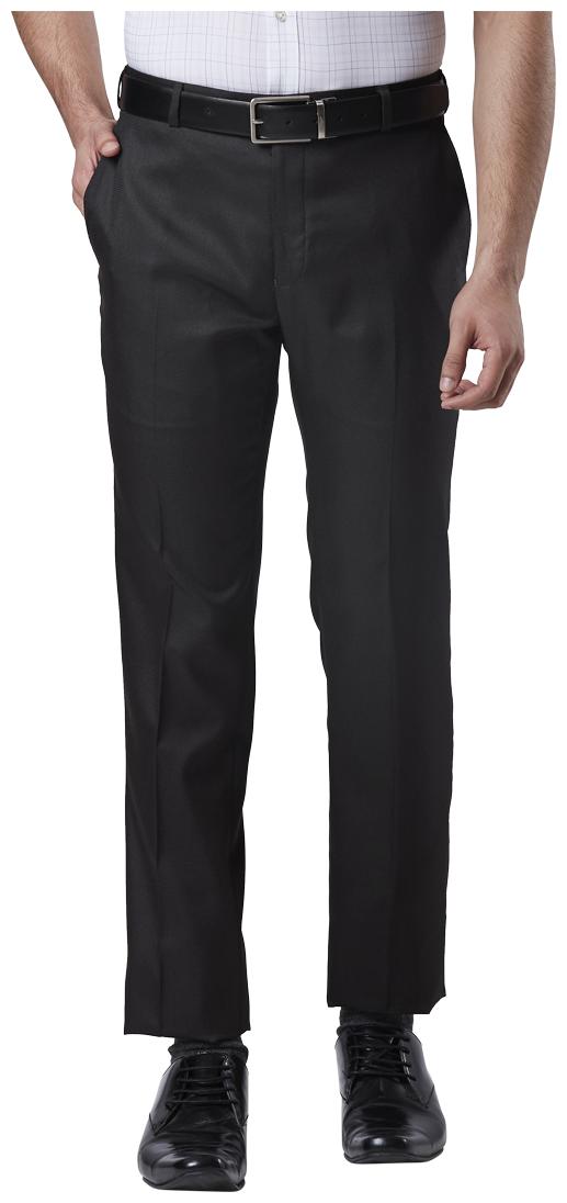 

Raymond Men Textured Slim Fit Formal Trouser - Black