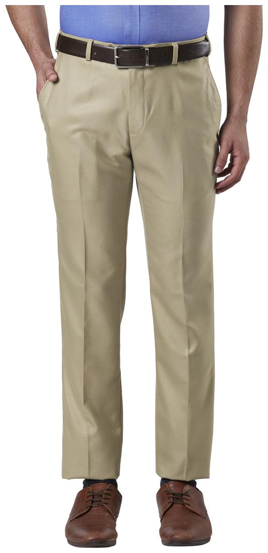

Raymond Men Solid Slim Fit Formal Trouser - Beige
