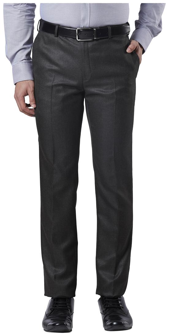 

Raymond Men Textured Slim Fit Formal Trouser - Grey