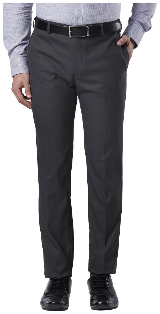 

Raymond Men Solid Slim Fit Formal Trouser - Grey