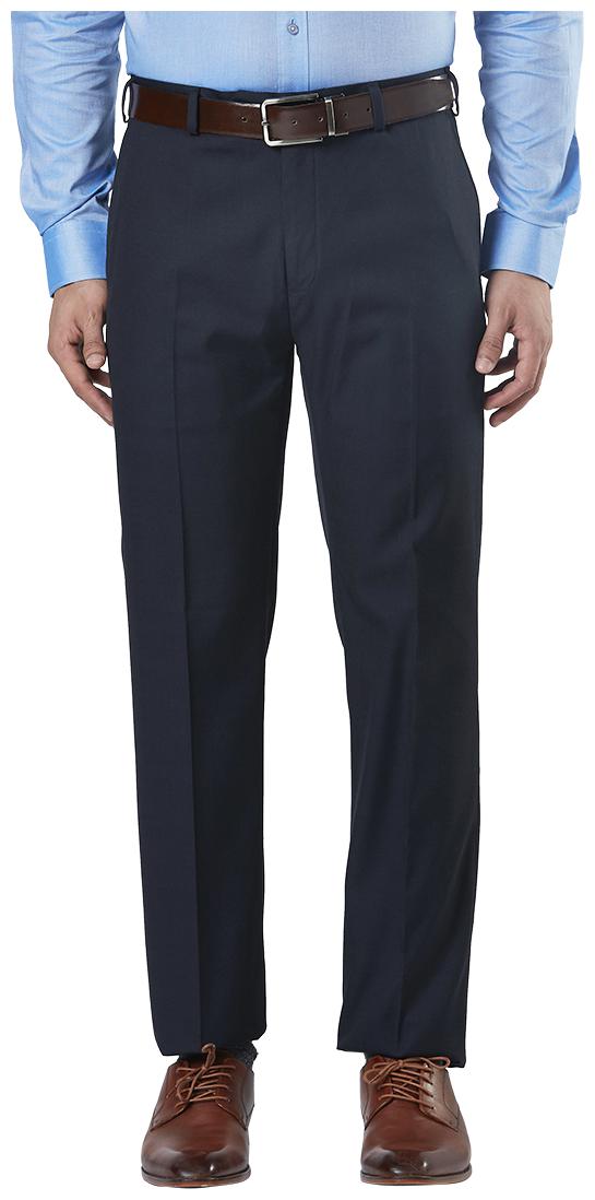 

Raymond Men Textured Regular Fit Formal Trouser - Blue