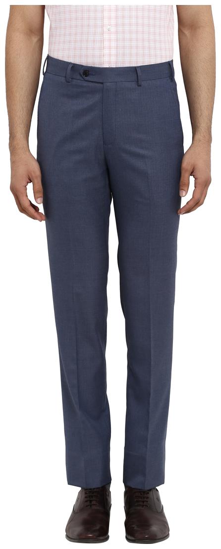 

Raymond Men Solid Regular Fit Formal Trouser - Blue