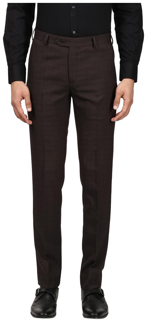 

Raymond Men Solid Slim Fit Formal Trouser - Brown