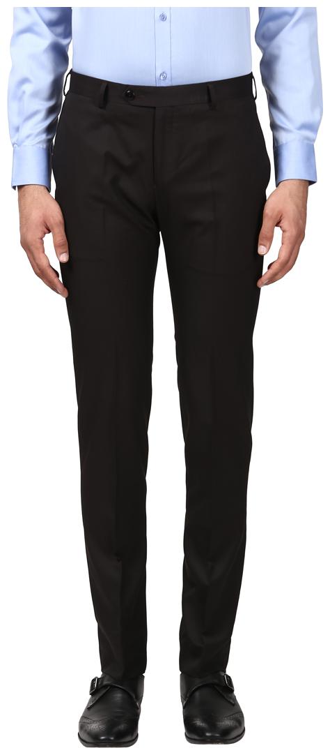 

Raymond Men Solid Slim Fit Formal Trouser - Brown