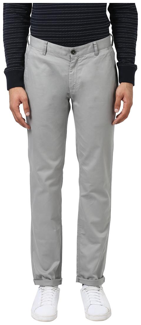 

Raymond Men Grey Solid Slim fit Regular trousers