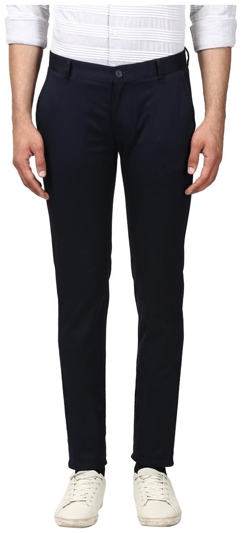 

Raymond Men Blue Solid Slim fit Regular trousers
