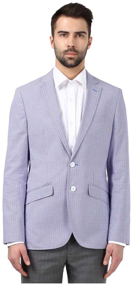 

Raymond Men Blue Solid Slim fit Single Breasted Blazer
