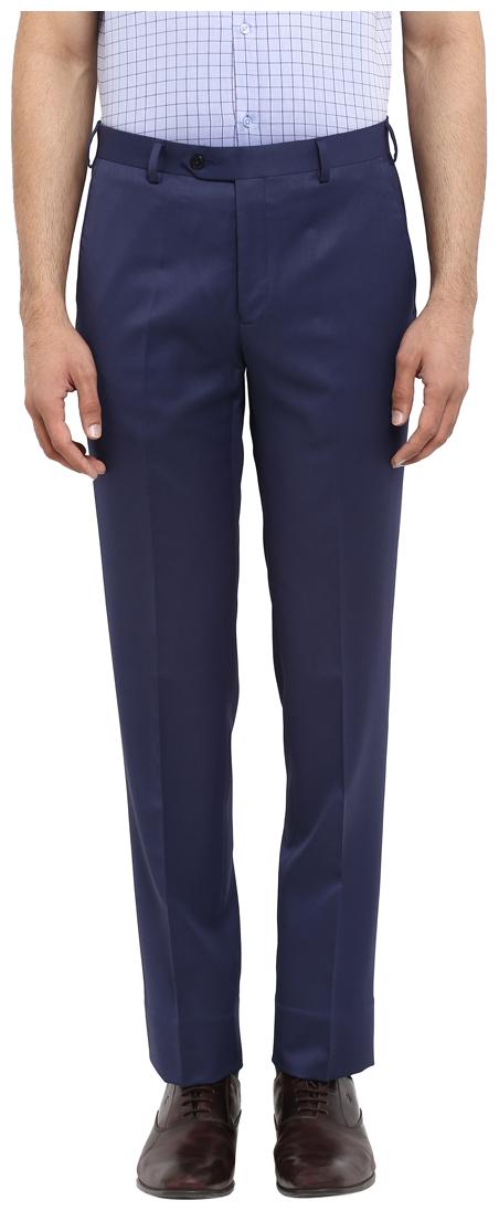 

Raymond Men Solid Regular Fit Formal Trouser - Blue