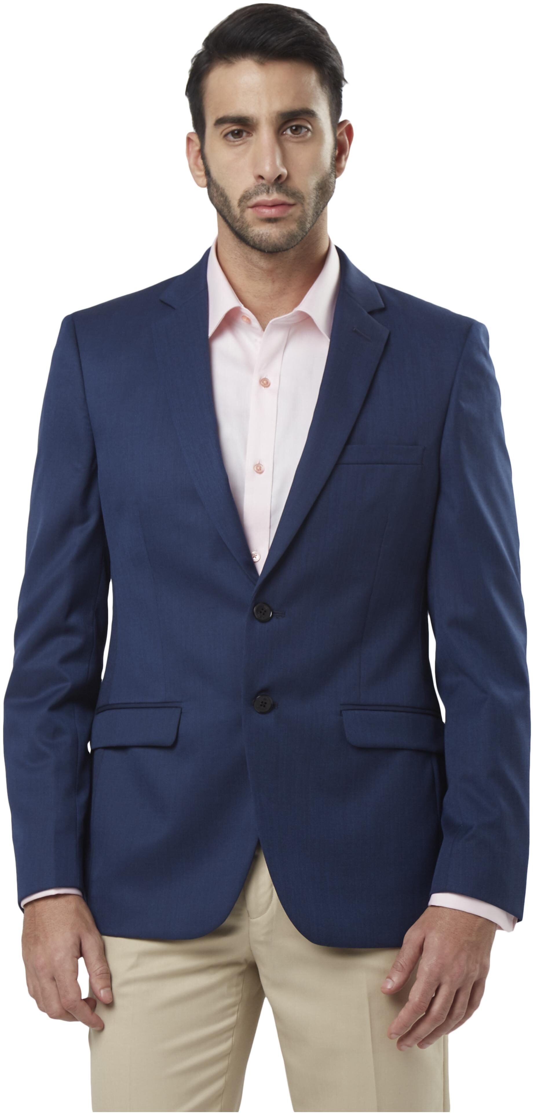 

Raymond Men Blue Solid Slim fit Single Breasted Blazer
