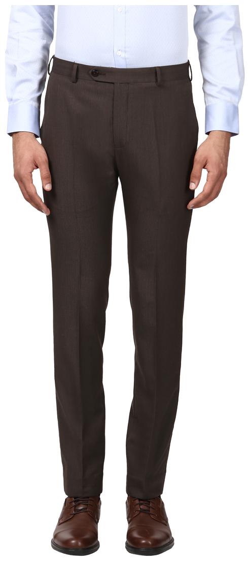 

Raymond Men Solid Slim Fit Formal Trouser - Brown