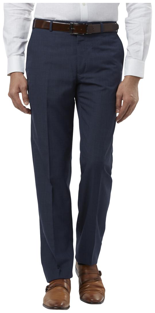

Raymond Men Solid Regular Fit Formal Trouser - Blue