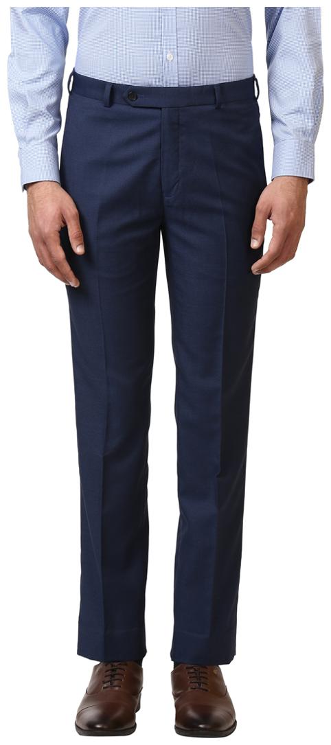 

Raymond Men Solid Regular Fit Formal Trouser - Blue