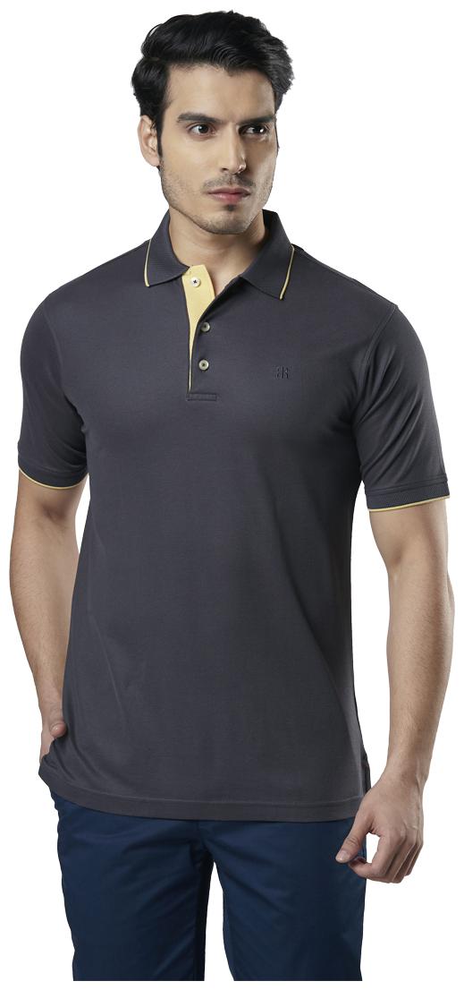 

Raymond Men Grey Regular fit Cotton Polo collar T-Shirt - Pack Of 1