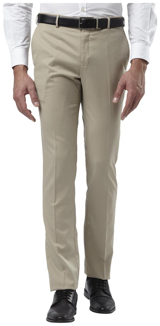 

Raymond Men Solid Slim Fit Formal Trouser - Beige