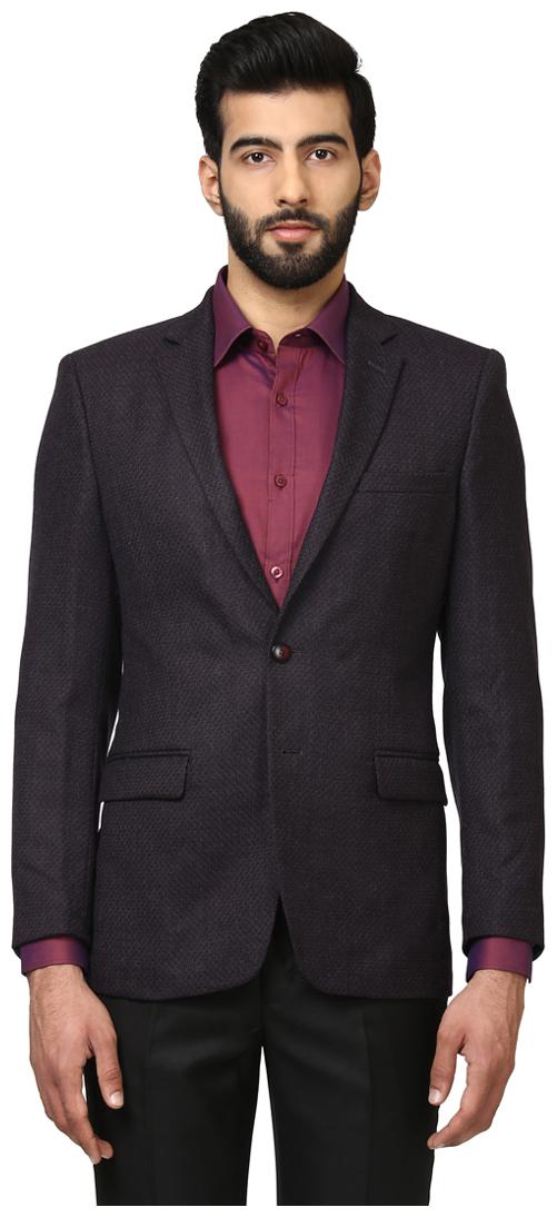 

Raymond Dark Violet Wool Blend Contemporary Fit Blazer