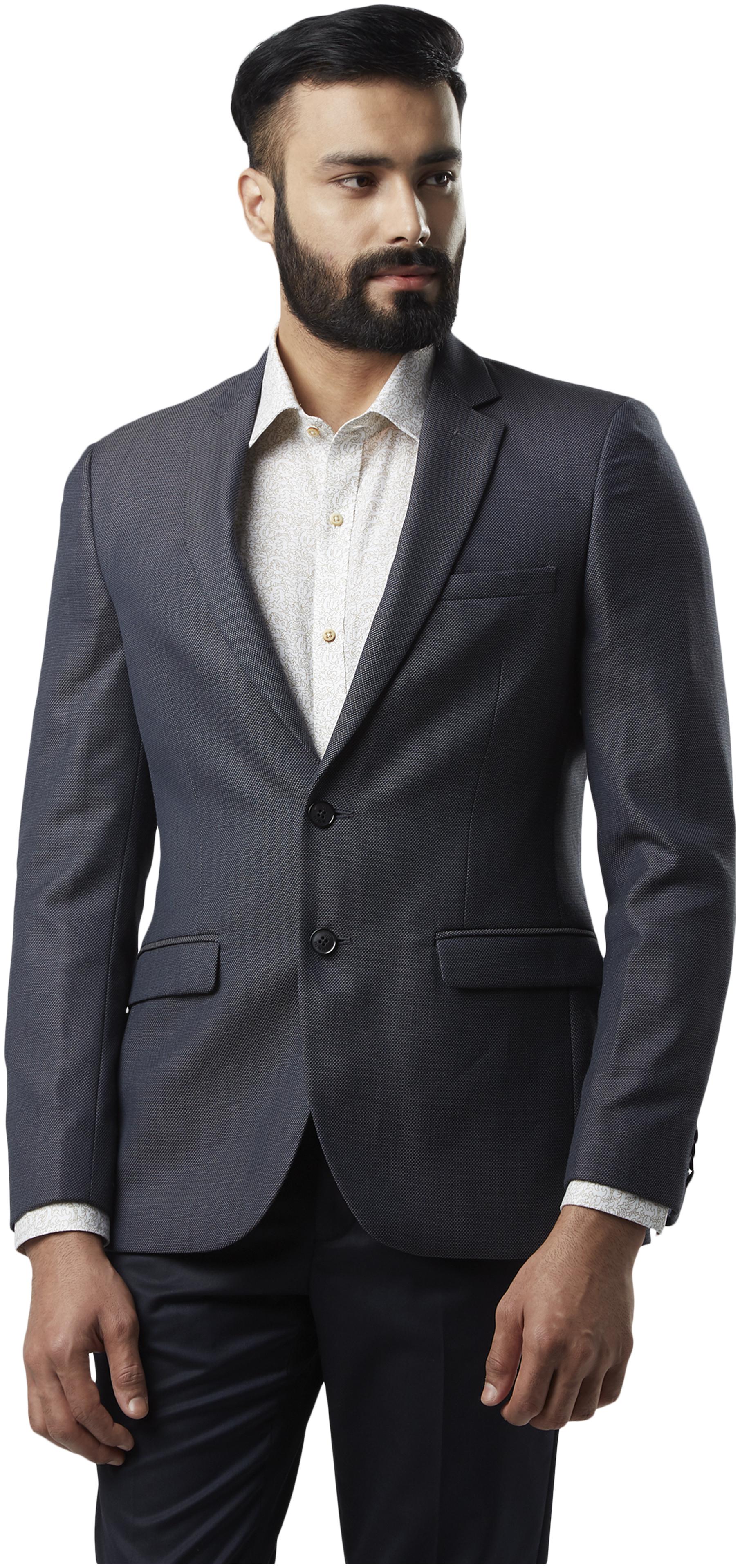 

Raymond Men Blue Solid Slim fit Single Breasted Blazer