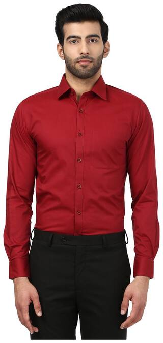 Raymond Men Slim fit Formal Shirt - Red