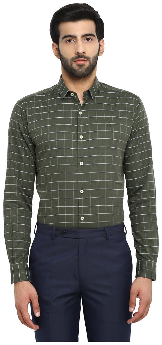 

Raymond Men Slim fit Formal Shirt - Green