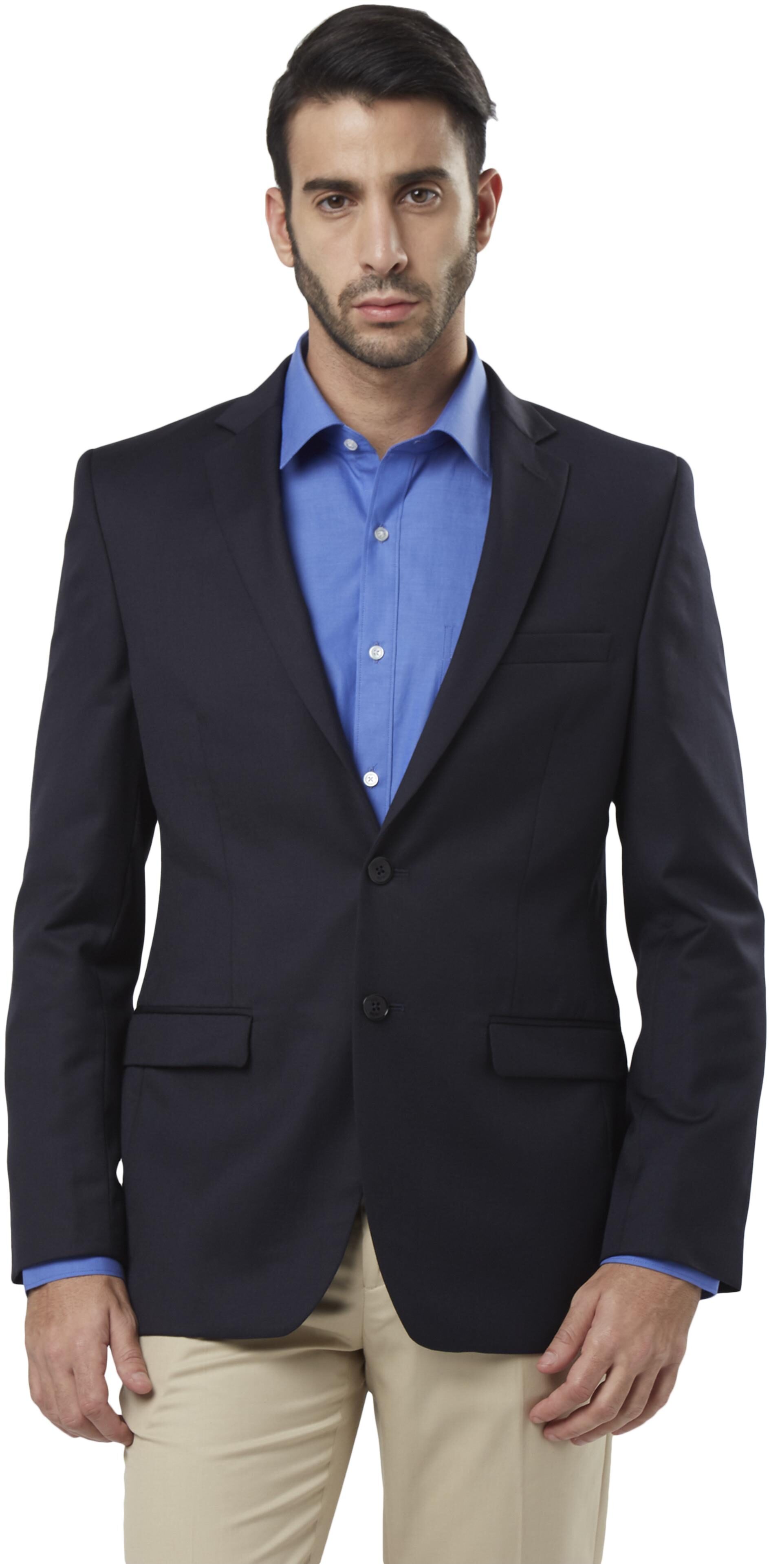 

Raymond Men Blue Solid Regular fit Single Breasted Blazer