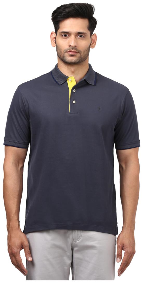 

Raymond Men Grey Regular fit Cotton Polo collar T-Shirt - Pack Of 1
