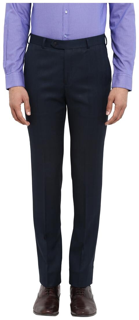 

Raymond Men Solid Slim Fit Formal Trouser - Blue