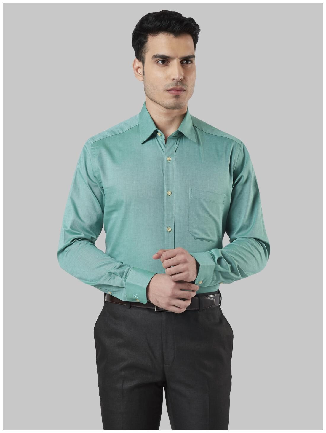 

Raymond Men Slim fit Formal Shirt - Green