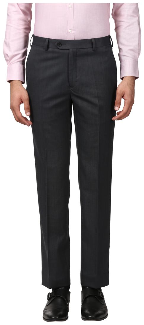 

Raymond Men Solid Regular Fit Formal Trouser - Grey