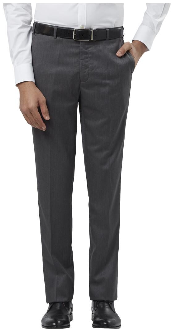 

Raymond Men Solid Regular Fit Formal Trouser - Grey