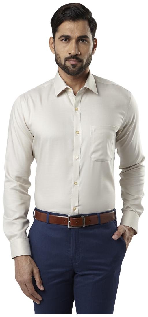 

Raymond Men Regular fit Formal Shirt - Beige