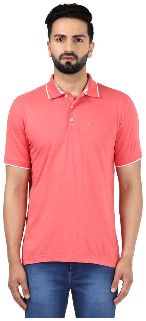 

Raymond Men Pink Regular fit Cotton Blend Polo collar T-Shirt - Pack Of 1
