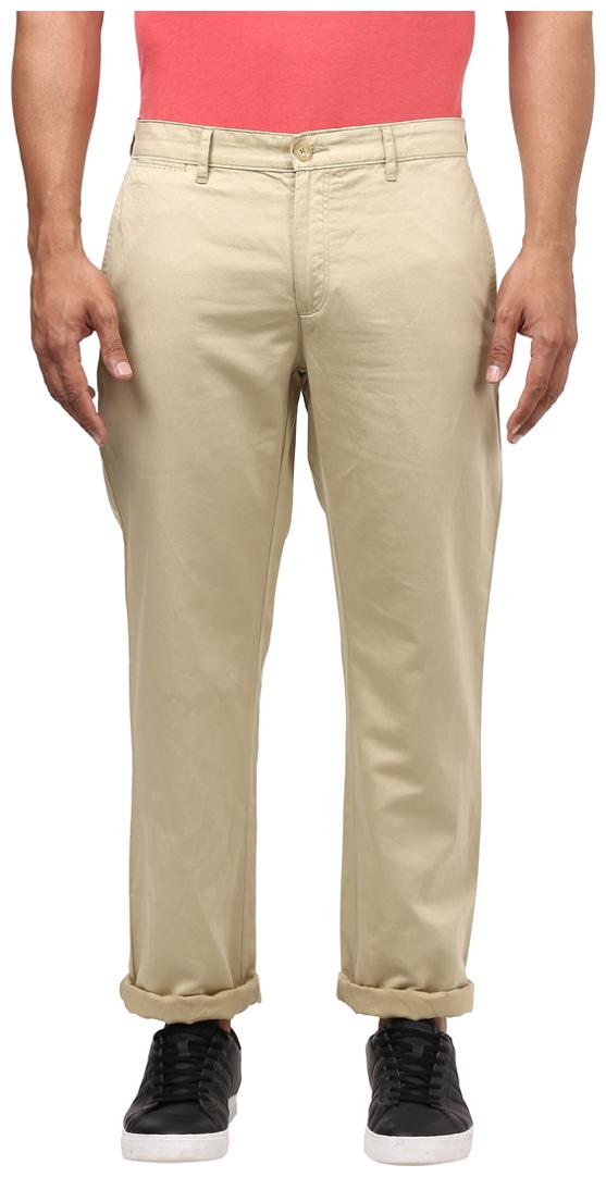 

Raymond Men Beige Solid Regular fit Regular trousers