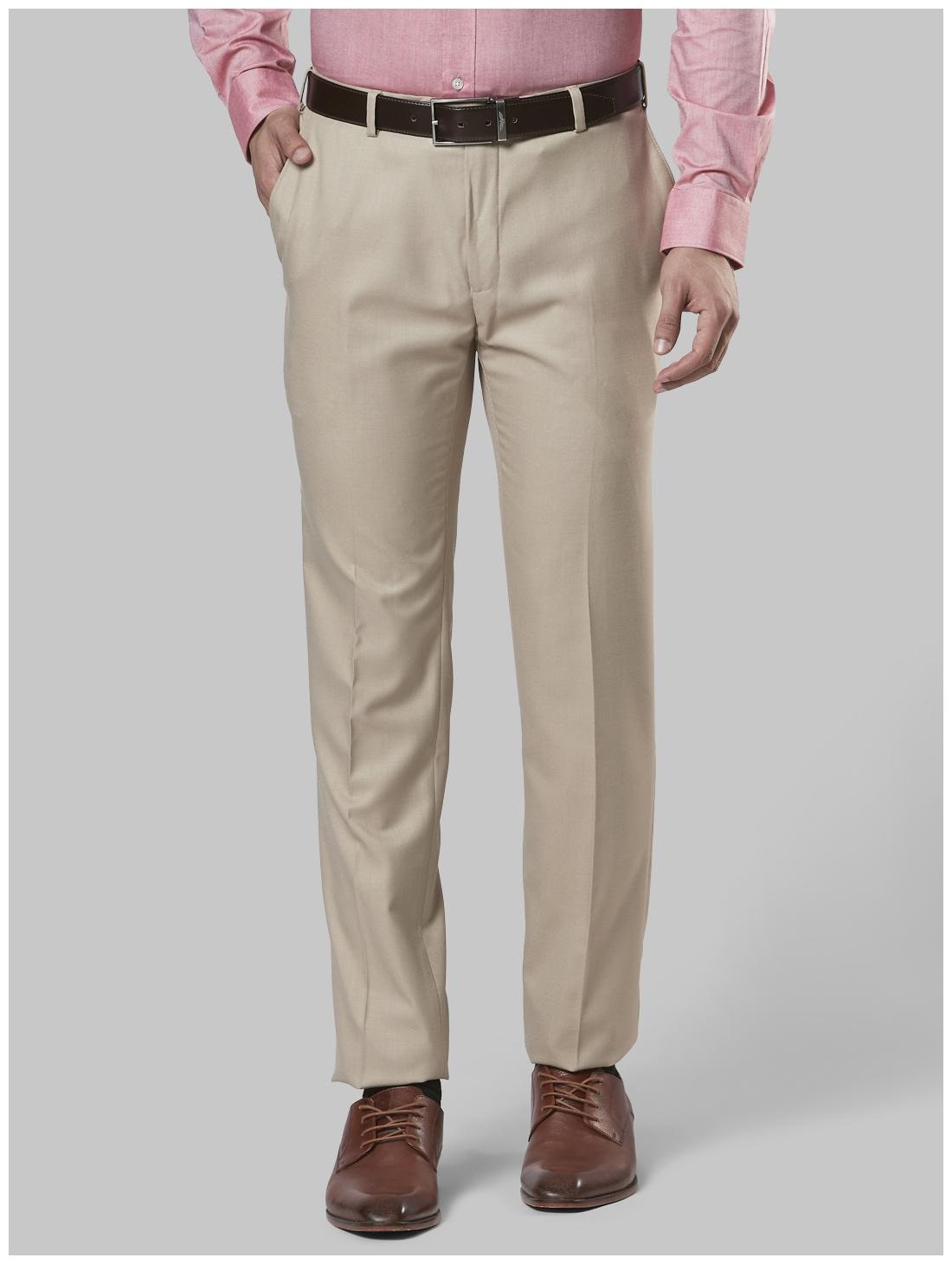 

Raymond Men Solid Slim Fit Formal Trouser - Beige