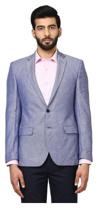 

Raymond Medium Blue Slim Fit Cotton Blend Blazer