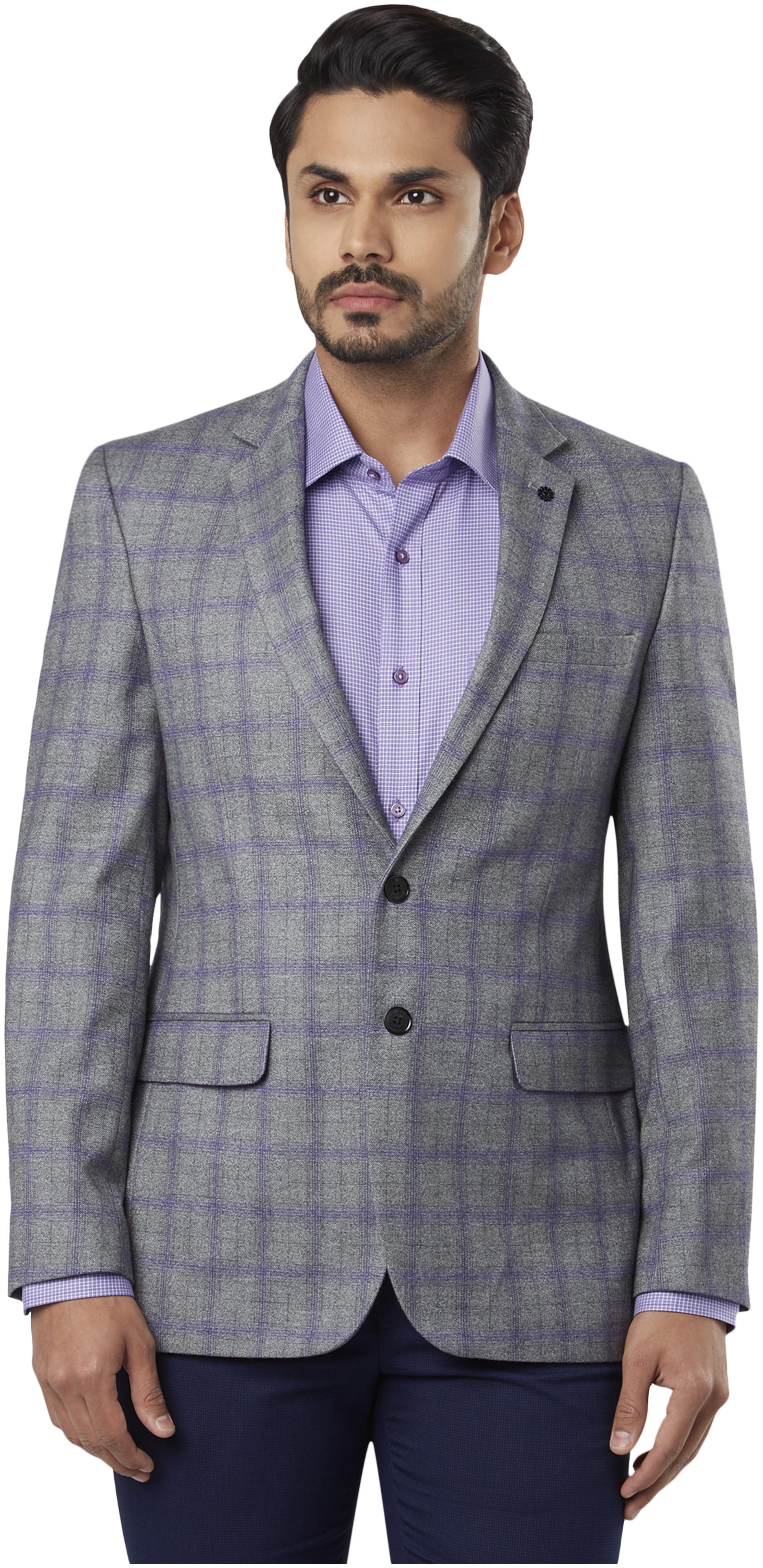 

Raymond Men Rayon Single Breasted Blazer Grey