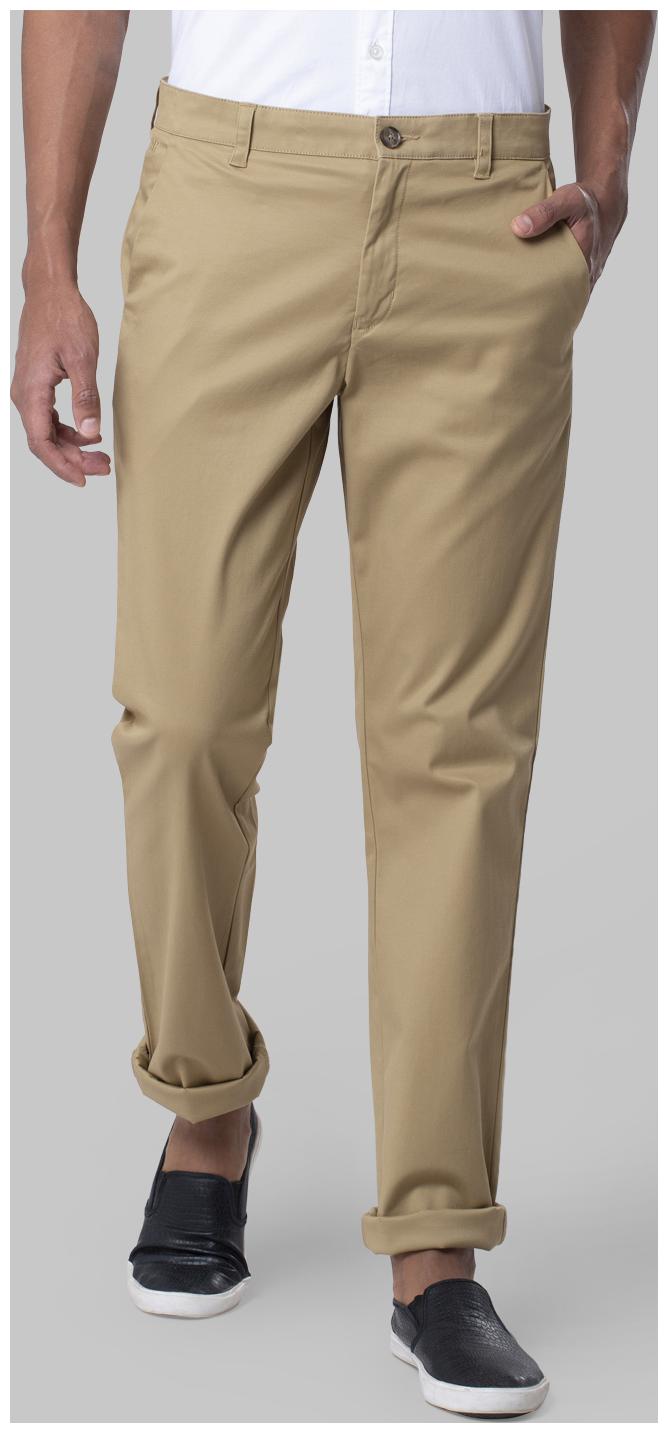 

Raymond Men Brown Solid Regular fit Wrinkle free Regular trousers