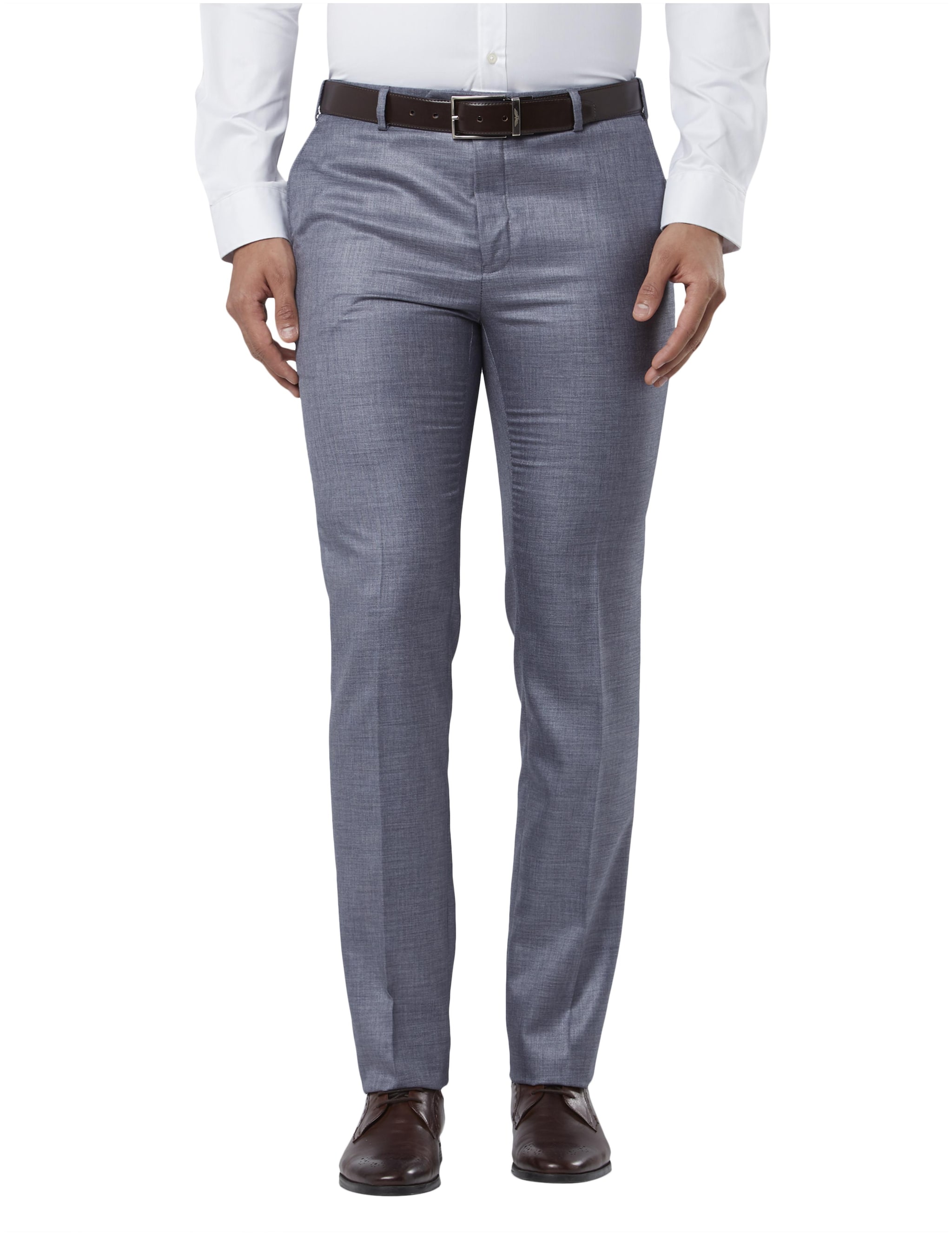 

Raymond Men Solid Slim Fit Formal Trouser - Grey