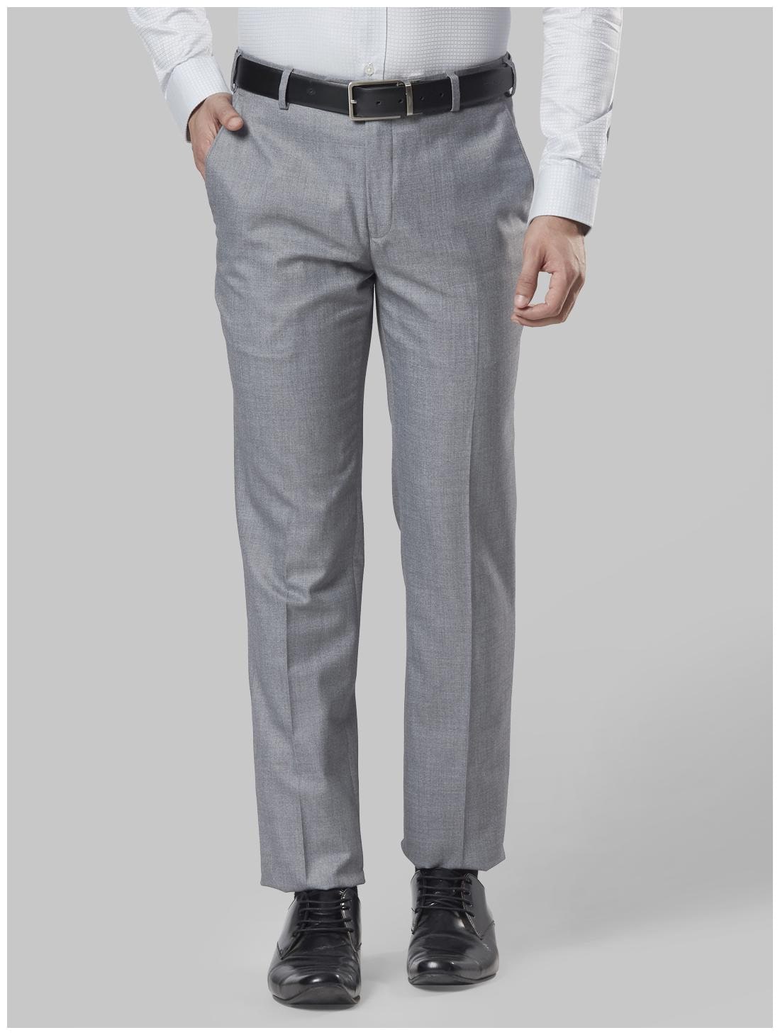 

Raymond Men Textured Slim Fit Formal Trouser - Grey