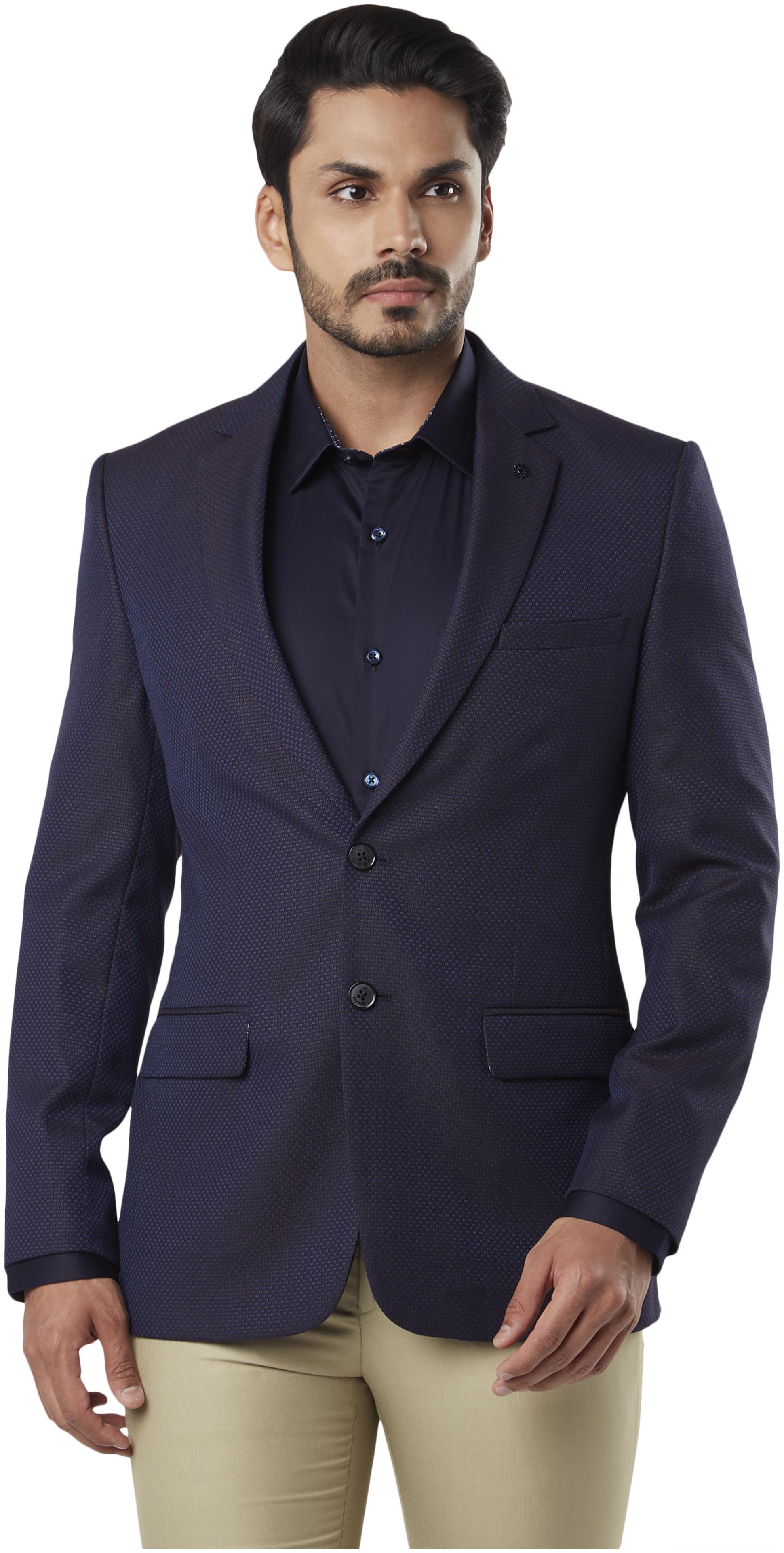 

Raymond Men Polyester Single Breasted Blazer Blue
